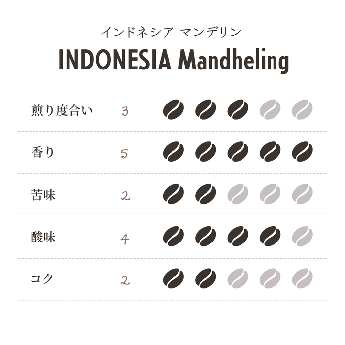 珠屋珈琲 インドネシア　マンデリンチャート